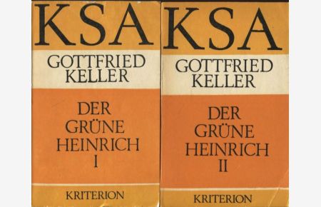 Der grüne Heinrich Erster und zweiter Teil  - 2 Bände, Kriterion Schulausgaben Band 30 und Band 31