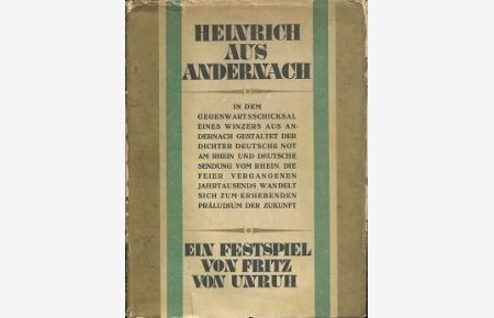 Heinrich aus Andernach. [Ein Festspiel. ]