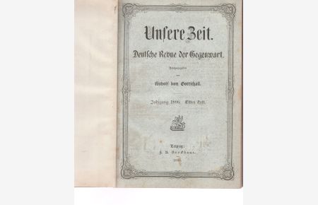 Unsere Zeit. Deutsche Revue der Gegenwart.   - Jahrgang 1886. Elftes Heft.