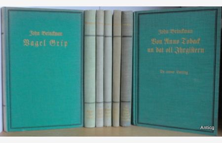 John Brinckmans Plattdeutsche Werke. Herausgegeben von der Arbeitsgruppe der Plattdeutschen Gilde zu Rostock. 7 Bände.