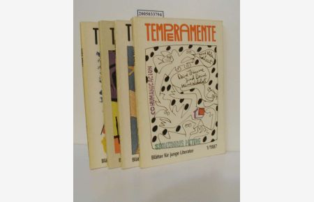 Temperamente / Blätter für Junge Literatur / 1/1987 * 2/1987 * 3/1987 * 4/1987 / 4 Hefte