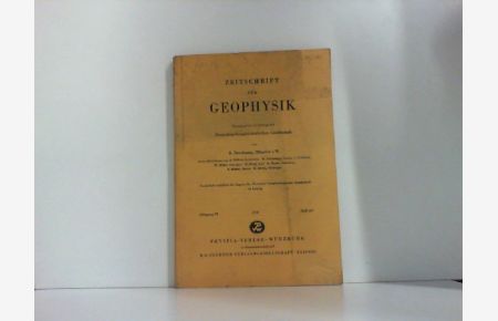 Zeitschrift für Geophysik. Jahrgang 24. , Heft 4/5 - 1958.