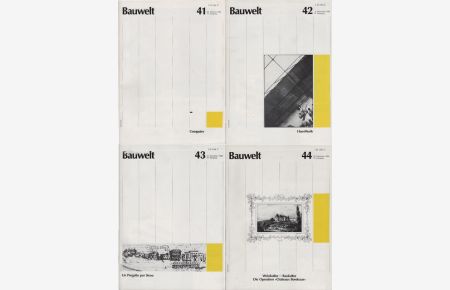 Bauwelt. 79. Jg. , 1988, 4 Hefte.