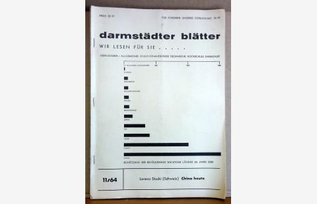 Darmstädter Blätter - wir lesen für Sie . . . . Heft 11 / 1964