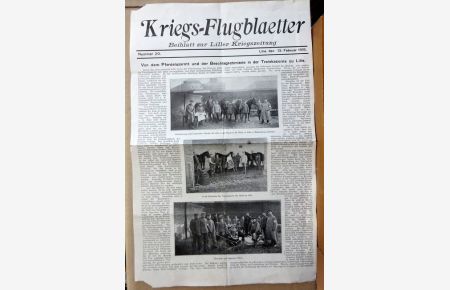 Kriegs-Flugblätter. Beiblatt zur Liller Kriegszeitung. 2. Kriegsjahr, Nr. 20, 13. Februar 1915