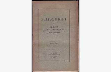 Zeitschrift des Vereins für Hamburgische Geschichte. Band XV [15], Heft 1
