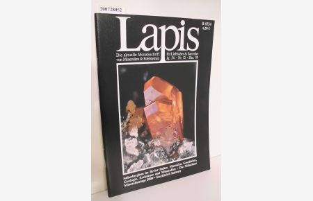 Lapis. Monatsschrift für Liebhaber & Sammler von Mineralien & Edelsteinen. Nr. 12/2009  - Steckbrief: Imiterit