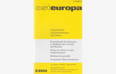 5 / 2000. Osteuropa.   - 50. Jahrgang.