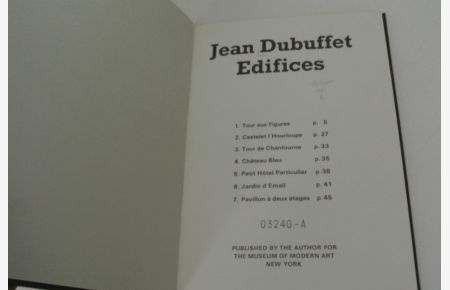 Jean Dubuffet Edifices