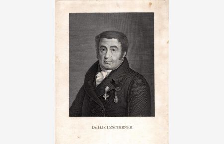 Dr. H. G. Tzschirner. Kupferstich-Porträt von Scherf (Scherff).