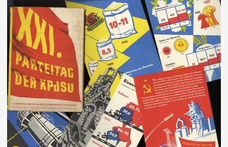 XXI. Parteitag der KPdSU: 34 Farbtafeln über den Aufbau des Kommunismus in der UdSSR