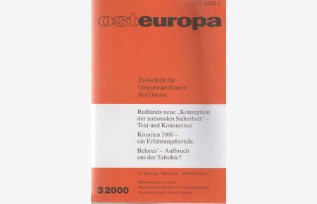 osteuropa. 3 / 2000. 50. Jg.   - Hrsg. von d. Deutschen Gesellschaft für Osteuropakunde.
