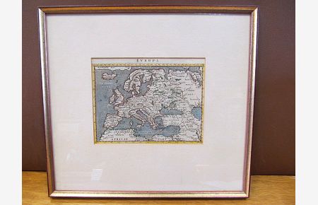 Europa. Altkolorierte Kupferstichkarte in der Fassung von Mangini, Venedig, gestochen von G. Parro um 1598.