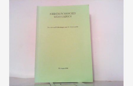Niedersächsisches Wörterbuch. Berichte und Mitteilungen aus der Arbeitsstelle. 5. Regionaltreffen in Bückeburg am 4. 7. 1998.