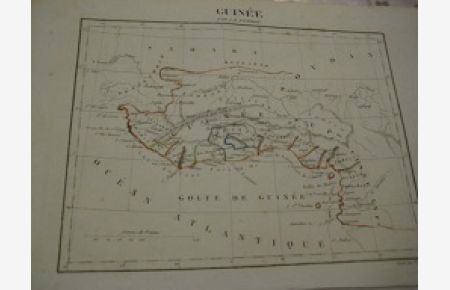 Orig. Landkarte Guinée par A. M. Perrot Guinea, ca. 1820