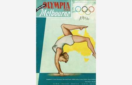 Olympia 1956 in Melbourne. Ausgabe B: Turnen, Schwimmen, Wasseball, Segeln, Fußball, Hockey, Fechten, Schießen, Ringen, Radfahren.