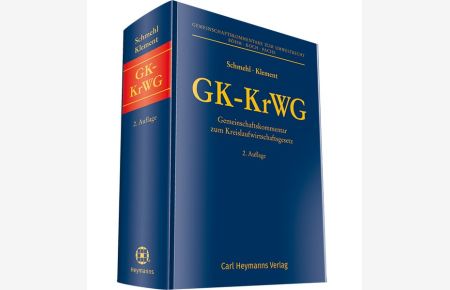 GK-KrWG  - Gemeinschaftskommentar zum Kreislaufwirtschaftsgesetz