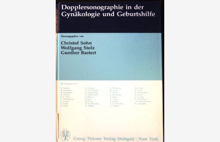 Dopplersonographie in der Gynäkologie und Geburtshilfe : 19 Tabellen.
