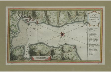 Plan de la Baye et Ville de Porto-Belo en 1736.