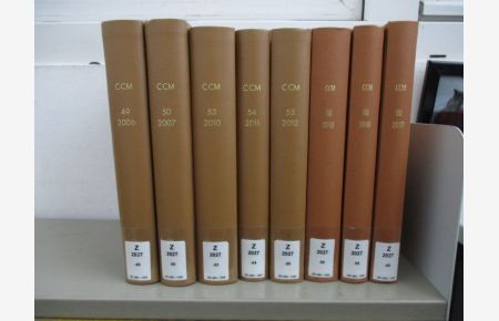 Cahiers de civilisation medievale. Xe - XIIe siecles (CCM). (Hier): 8 Bände a. d. Jahren 2006 - 2017 im Konvolut. / Bundle of 8 vols from 2006 - 2017.