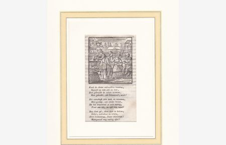 De Teerkooker (Der Teerkocher). Original-Holzschnitt, 1828