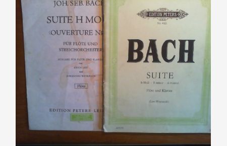 Suite h-Moll (Ouvertüre Nr. 2). Ausgabe für Flöte und Klavier.   - Klavierauszug und Flötenstimme. Herausgegeben von Erich List und Johannes Weyrauch.