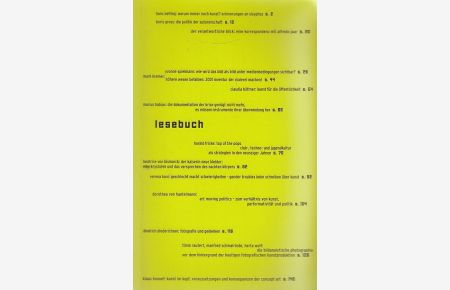 Lesebuch: Badischer Kunstverein 1999-2001