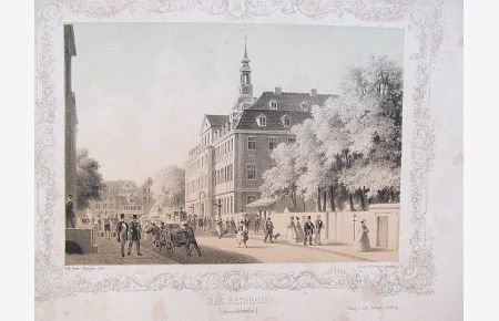 Das Rathhaus ( Admiralitätsstraße ). ( = Blatt Nr. 79 aus: Eine Sammlung malerischer Ansichten aus Hamburg und seine Umgebungen. . .