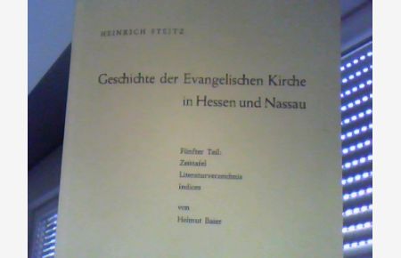 Geschichte der evangelischen Kirche in Hessen und Nassau. Zeittafel.