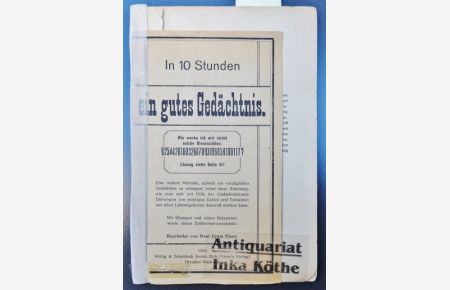 In 10 Stunden ein gutes Gedächtnis -
