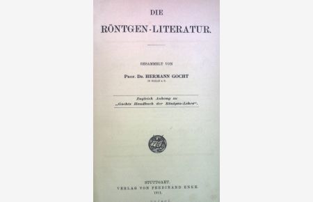 Die Röntgen-Literatur.