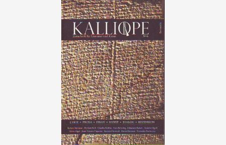Kalliope. Zeitschrift für Literatur und Kunst.   - Heft 6.