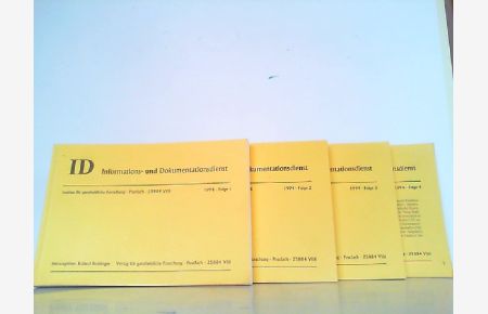 Informations- und Dokumentationsdienst. Ausgabe 1994 Folge 1-4 in 4 Büchern.
