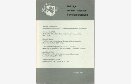 Beiträge zur westfälischen Familienforschung. Band 45.   - Herausgegeben im Auftrag der Westfälischen Gesellschaft für Genealogie und Familienforschung.
