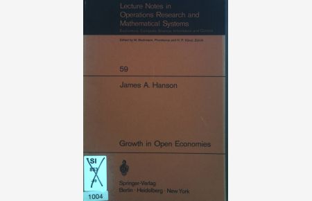 Growth in open economies.   - Lecture notes in operations research and mathematical systems ; 59.