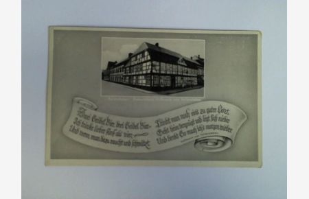 Ansichtskarte: Fallersleben. Geburtshaus Hoffmann von Fallersleben, (Historische Gaststätte, Inhaber: Curt Greie)