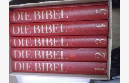 Die Bibel. Altes und Neues Testament in neuer Einheitsübersetzung. 5 Bände mit 3500 Farbbildern und Biblischem Lexikon.