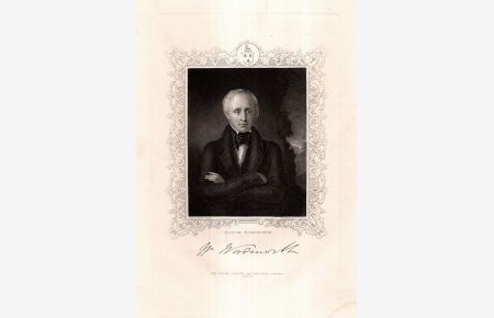 William Wordsworth. Stahlstich-Porträt von Cochran nach Boxall.