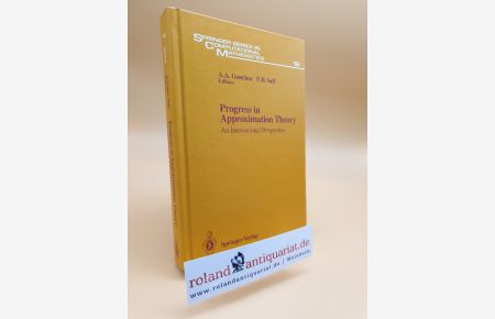 Progress in Approximation Theory: An International Perspective : International Conference : Papers (Springer Series in Computational Mathematics)