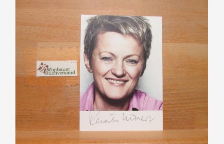 Signierte Postkarte Renate Künast Bundesministerin a. D. Autogramm Autograph signiert signed signee