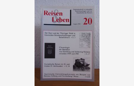 Reisen & Leben. Fachzeitschrift zu aktuellen Tourismusfragen und zur Geschichte des Reisens. Heft Nr. 20, August 1990