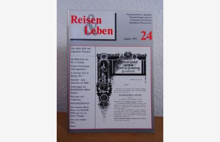 Reisen & Leben. Fachzeitschrift zu aktuellen Tourismusfragen und zur Geschichte des Reisens, Reiseführer-Rezensionen. Heft Nr. 24, August 1992