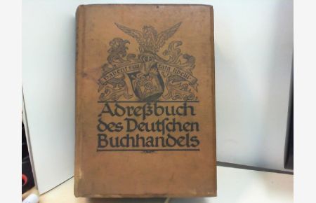 Adreßbuch des Deutschen Buchhandels 1929 - 91. Jahrgang