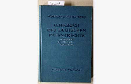 Lehrbuch des deutschen Patentrechts.