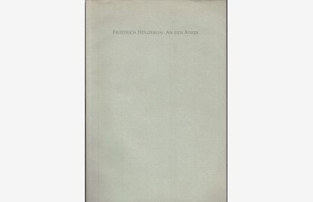 An den Äther. Buchschmuck von Josef Weisz. Exemplar Nr. 313