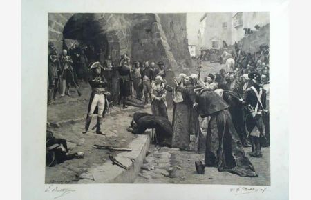 Napoléon Révolte de Pavie - Radierung von Paul Emile Boutigny, gestochen von Charles Théodore Deblois