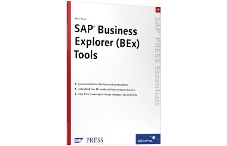 SAP Business Explorer (BEx) Tools: Maximize Business Explorer (BEx) tools (SAP-Hefte: Essentials) (Englisch) von Peter Scott (Autor) With no filler or unnecessary information, this BEx guide from the SAP PRESS Essentials series, cuts right to the chase, giving readers exactly what they need to master BW reporting. Readers learn the fundamentals of BEx, how to design queries, create high-impact workbooks and web applications, plus all there is to know about report-to-report interfacing — and more. With over five years of BW consulting and project management experience, Peter Scott focuses on the reporting capabilities of BW. As an international consultant he has worked on many project deliverables and has logged over 2000 classroom hours teaching BW reporting functionality. He sits on BW “Ask the Expert” panels and is certified in SAP BW.