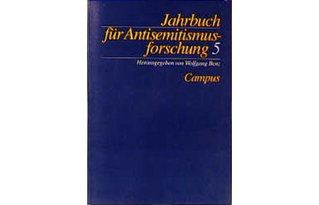 Jahrbuch für Antisemitismusforschung 5 von Wolfgang Benz (Herausgeber)