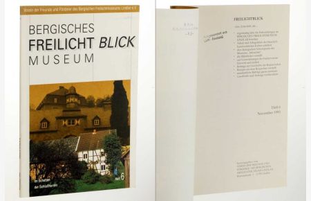 Freilichtblick, eine Zeitschrift . . . [Bergisches Freilicht Blick Museum].