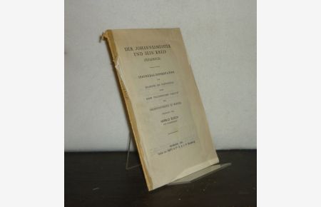 Der Johannesmeister und sein Kreis (Teildruck). Inaugural-Dissertation (Uni Marburg) von Harald Busch.